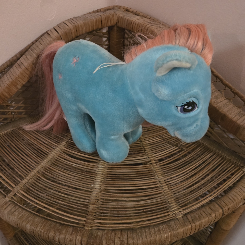 Blue and Pink Plush Pony Toy